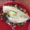 Lime Zested Flounder with Red Quinoa Pilaf  -  Fish