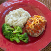 Mini BBQ Cheddar Meatloaves with Mashed Potatoes  -  Beef