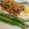 Pistachio Crusted Salmon with Brown Rice  -  Fish