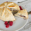 Baked Brie in Puff Pastry with Raspberry Praline Topping  -  Side