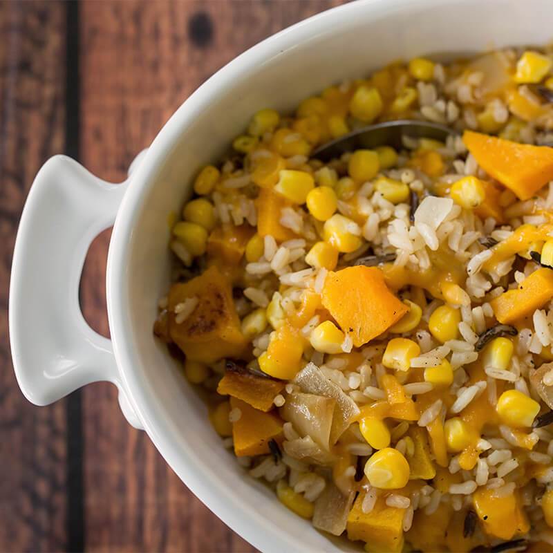 Butternut Squash, Wild Rice & Corn Casserole*  -  Side