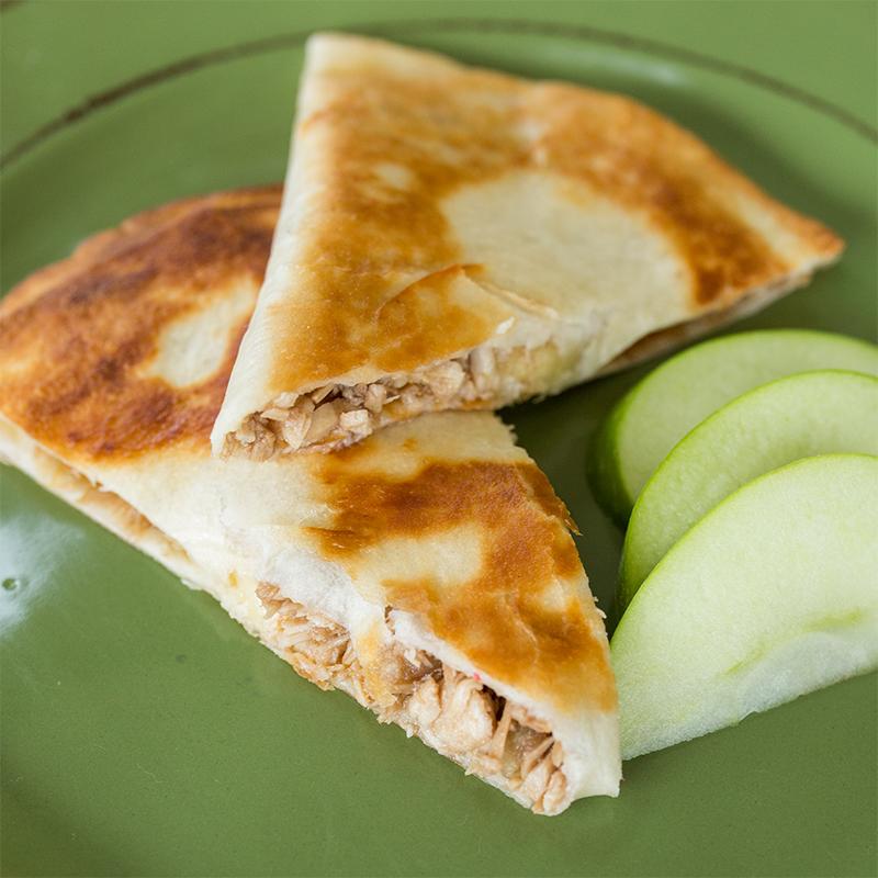 Chicken, Apple, Brie & Balsamic Onion Quesadillas*  -  Chicken