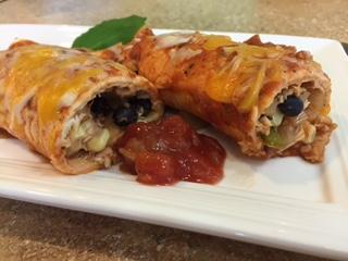 Chicken & Veggie Enchiladas  -  Chicken