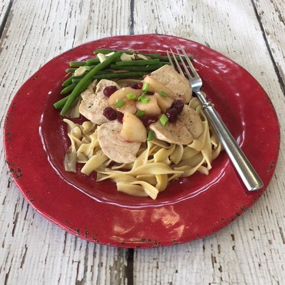 Chicken with Cranberries and Apples and French Green Beans*  -  Chicken