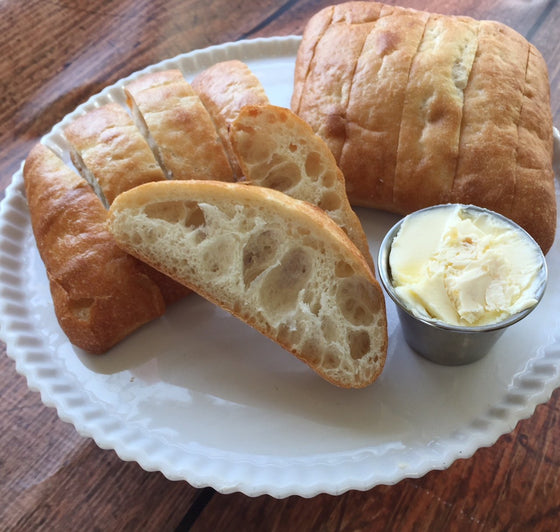 Ciabatta Loaves with Garlic Butter (Set of 2)  -  Side