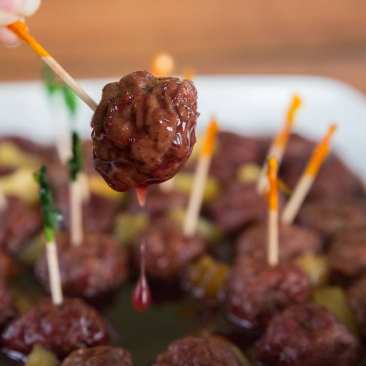 Cranberry Chipotle Meatballs (3 dozen)*  -  Beef