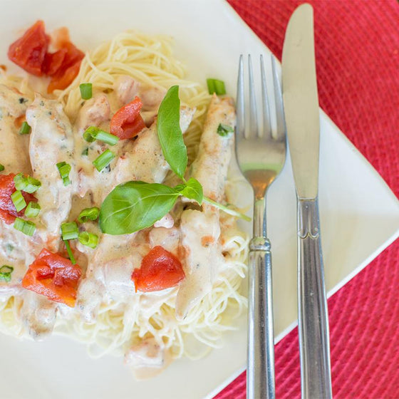 Creamy Cajun Chicken over Angel Hair Pasta*  -  Chicken