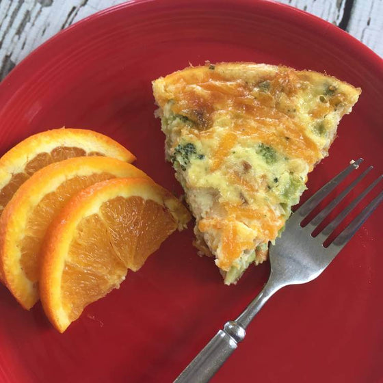 Frittata: Broccoli, Caramelized Onions & Cheese*  -  Breakfast