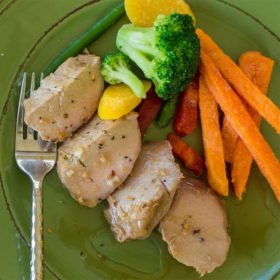 Honey Butter Pork Tenderloin with Chef Cut Veggie Medley  -  Pork