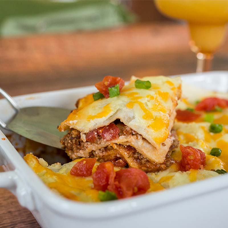 Mexican Tortilla Lasagna  -  Beef