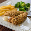 Pretzel-Crusted Chicken Tenders with Baked Fries  -  Chicken
