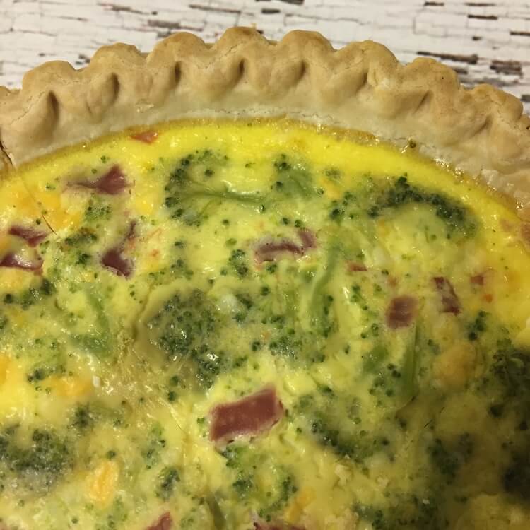 Quiche: Broccoli, Tomato and Cheese  -  Breakfast