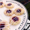 Raspberry Danish (Thumbprint Cookies) w/ Almond Glaze: Ready to bake  (3 dozen)  -  Dessert