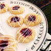 Raspberry Danish (Thumbprint Cookies) w/ Almond Glaze: Ready to bake  (3 dozen)*  -  Dessert