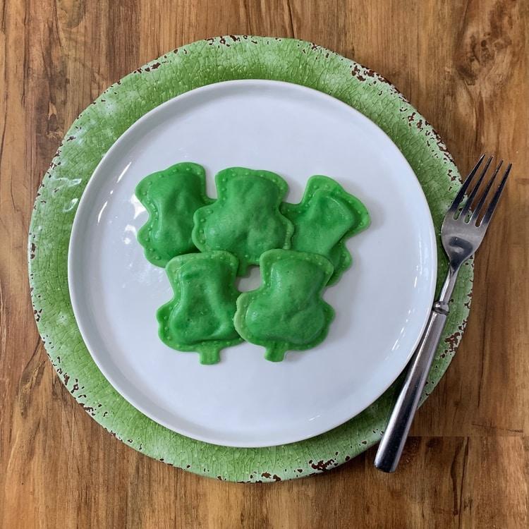 Shamrock Ravioli with Blush or Marinara Sauce and Ciabatta Bread  -  Vegetarian