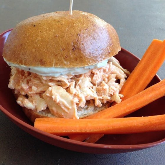 Slow Cooker Buffalo Chicken Sandwiches  -  Chicken