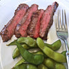 Thai Peanut Flank Steak with Organic Non-GMO Edamame  -  Beef