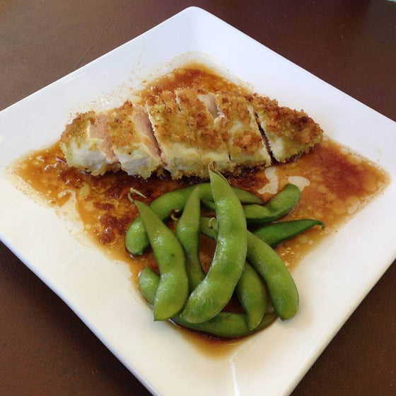 Wasabi Crusted Chicken Breasts with Edamame*  -  Chicken